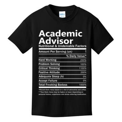 Academic Advisor Nutritional And Undeniable Kids T-Shirt