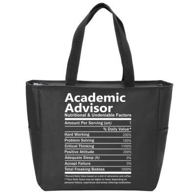 Academic Advisor Nutritional And Undeniable Zip Tote Bag