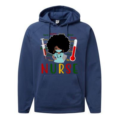 African American Nurse Performance Fleece Hoodie