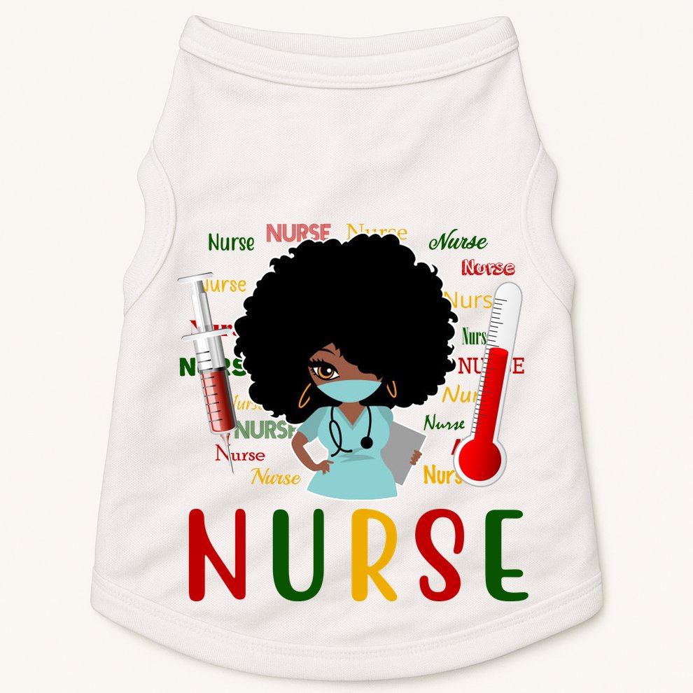 African American Nurse Doggie Tank