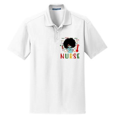 African American Nurse Dry Zone Grid Polo