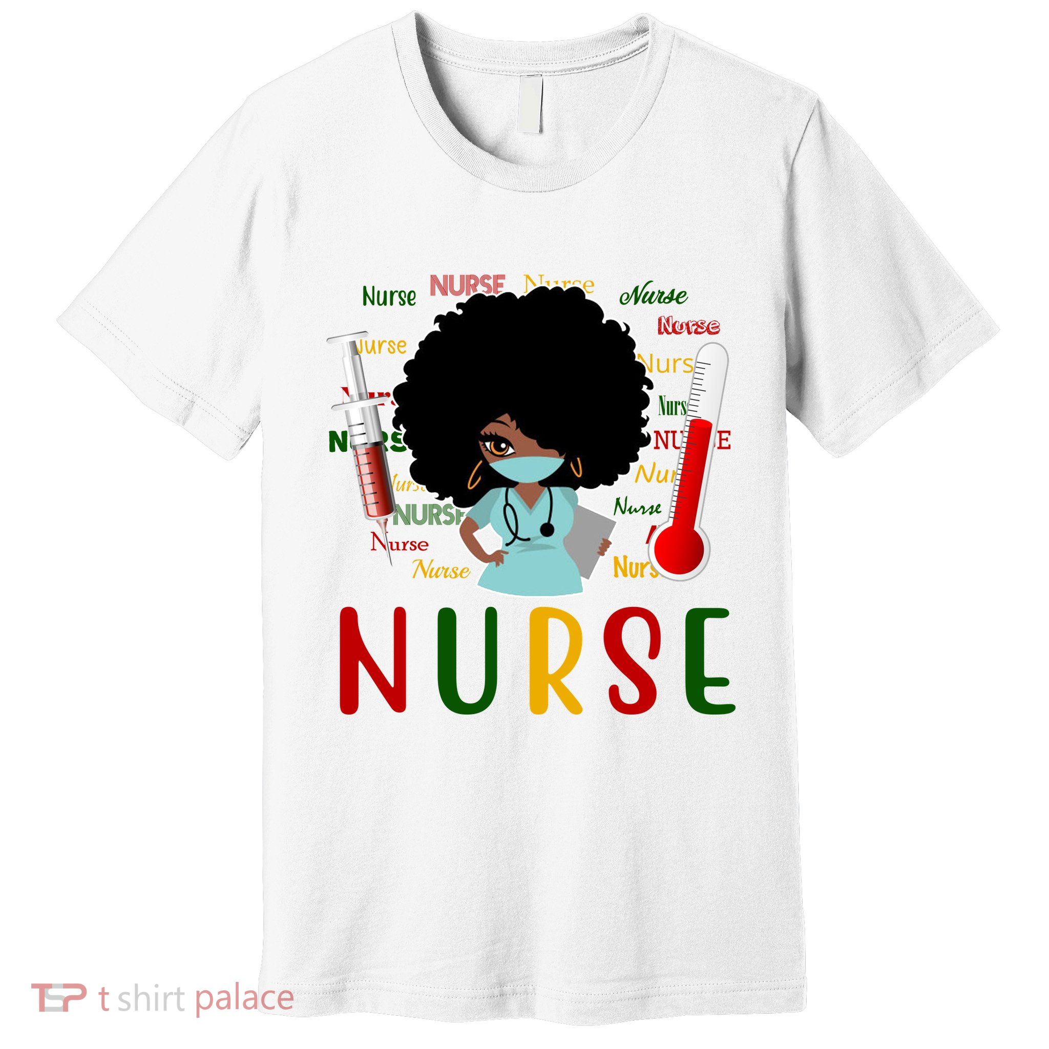 African American Nurse Premium T-Shirt
