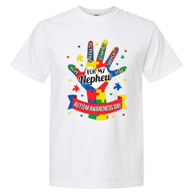 Autism Awareness Nephew Aunt Uncle Puzzle Garment-Dyed Heavyweight T-Shirt