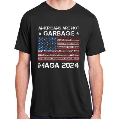 Americans Are Not Garbage Maga 2024 Trump Vance Adult ChromaSoft Performance T-Shirt