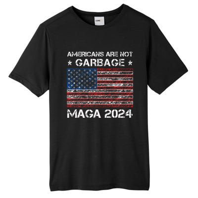 Americans Are Not Garbage Maga 2024 Trump Vance Tall Fusion ChromaSoft Performance T-Shirt