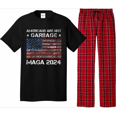 Americans Are Not Garbage Maga 2024 Trump Vance Pajama Set