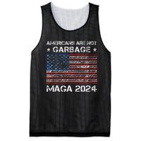 Americans Are Not Garbage Maga 2024 Trump Vance Mesh Reversible Basketball Jersey Tank