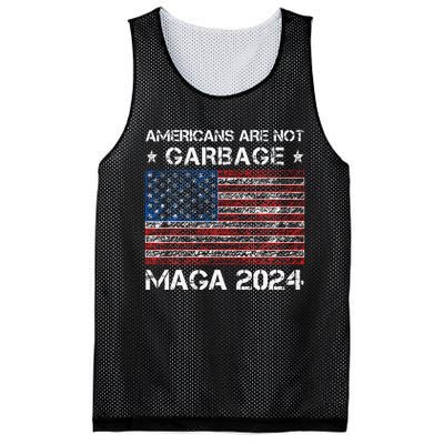 Americans Are Not Garbage Maga 2024 Trump Vance Mesh Reversible Basketball Jersey Tank