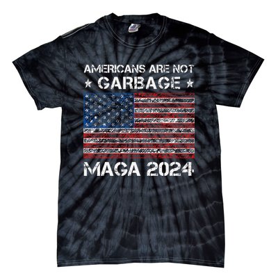 Americans Are Not Garbage Maga 2024 Trump Vance Tie-Dye T-Shirt