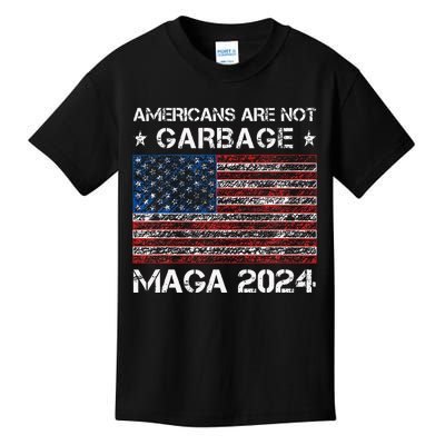 Americans Are Not Garbage Maga 2024 Trump Vance Kids T-Shirt