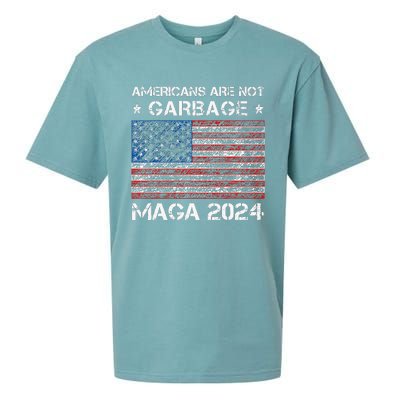 Americans Are Not Garbage Maga 2024 Trump Vance Sueded Cloud Jersey T-Shirt