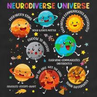 Autism Awareness Neurodiverse Universe Planets  Garment-Dyed Heavyweight T-Shirt