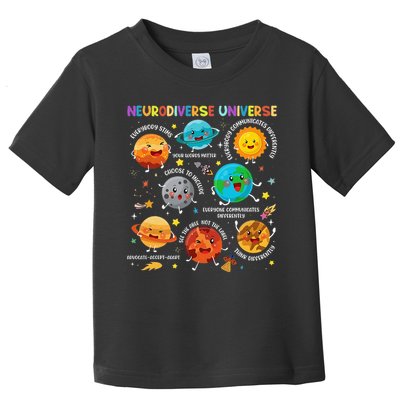 Autism Awareness Neurodiverse Universe Planets  Toddler T-Shirt