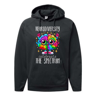 Autism Awareness Neurodiversity Brain Performance Fleece Hoodie