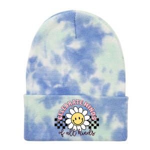 Autism Awareness Neurodivergent Celebrate Minds Of All Kinds Tie Dye 12in Knit Beanie