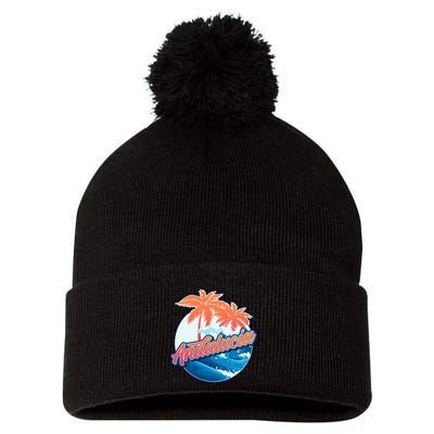 Andalucia Pom Pom 12in Knit Beanie