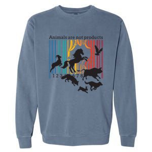 Animals Are Not Products Liberation Vegetarian Animal Rights Gift Garment-Dyed Sweatshirt