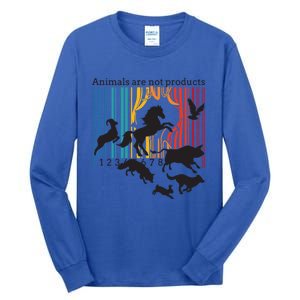 Animals Are Not Products Liberation Vegetarian Animal Rights Gift Tall Long Sleeve T-Shirt