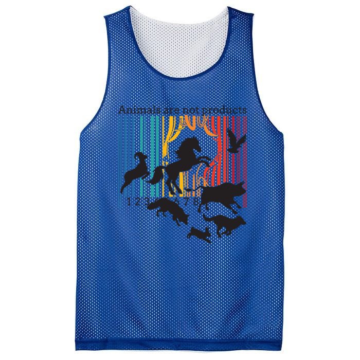 Animals Are Not Products Liberation Vegetarian Animal Rights Gift Mesh Reversible Basketball Jersey Tank