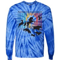 Animals Are Not Products Liberation Vegetarian Animal Rights Gift Tie-Dye Long Sleeve Shirt