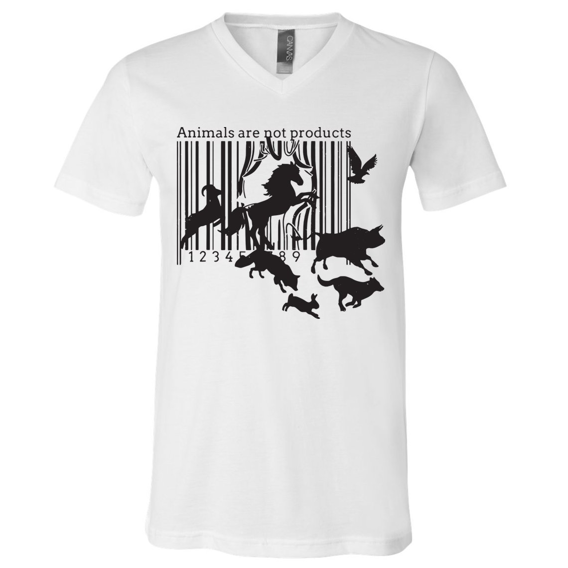 Animals Are Not Products Animal Rights Liberation Vegan Gift V-Neck T-Shirt