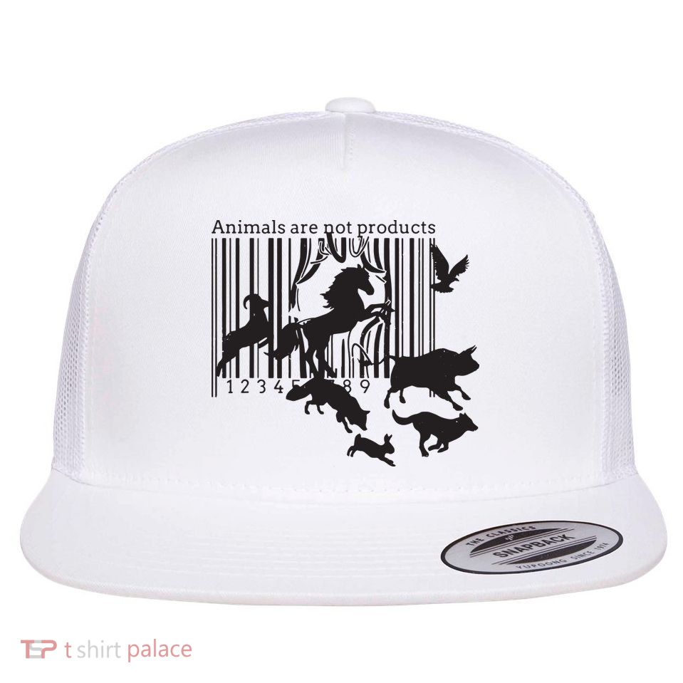 Animals Are Not Products Animal Rights Liberation Vegan Gift Flatbill Hat