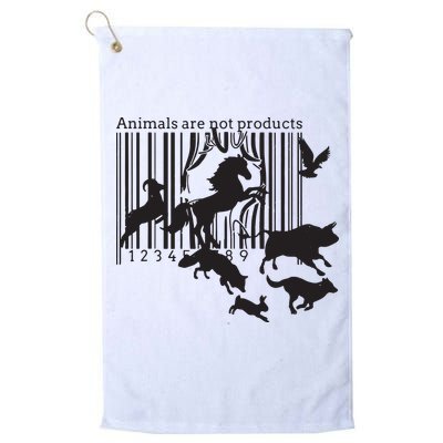 Animals Are Not Products Animal Rights Liberation Vegan Gift Golf Towel