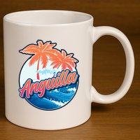 Anguilla 11oz C Handle Ceramic Mug