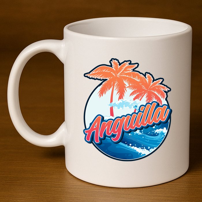 Anguilla 11oz C Handle Ceramic Mug
