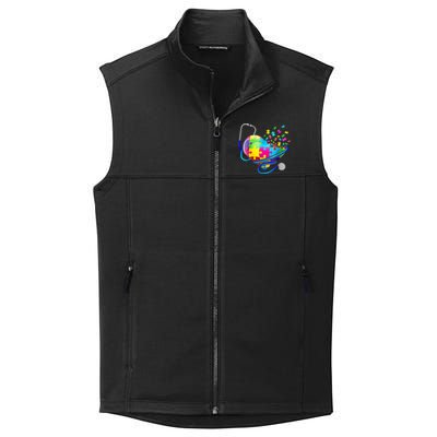 Autism Awareness Nurse Heart Collective Smooth Fleece Vest