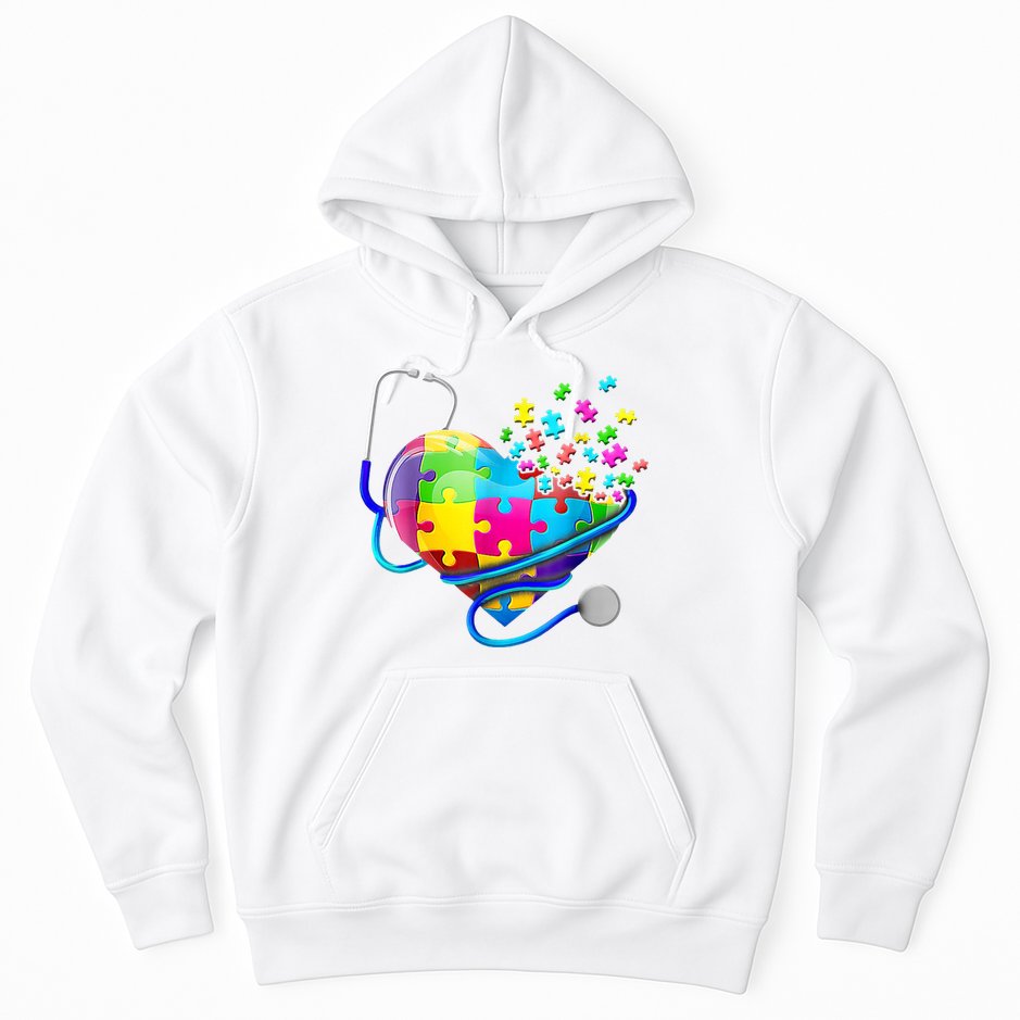 Autism Awareness Nurse Heart Hoodie