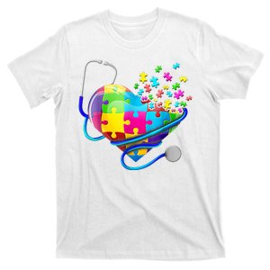 Autism Awareness Nurse Heart T-Shirt