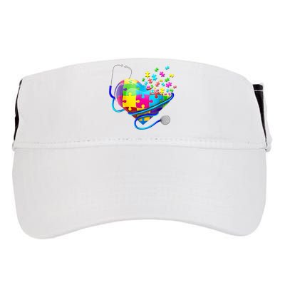 Autism Awareness Nurse Heart Adult Drive Performance Visor