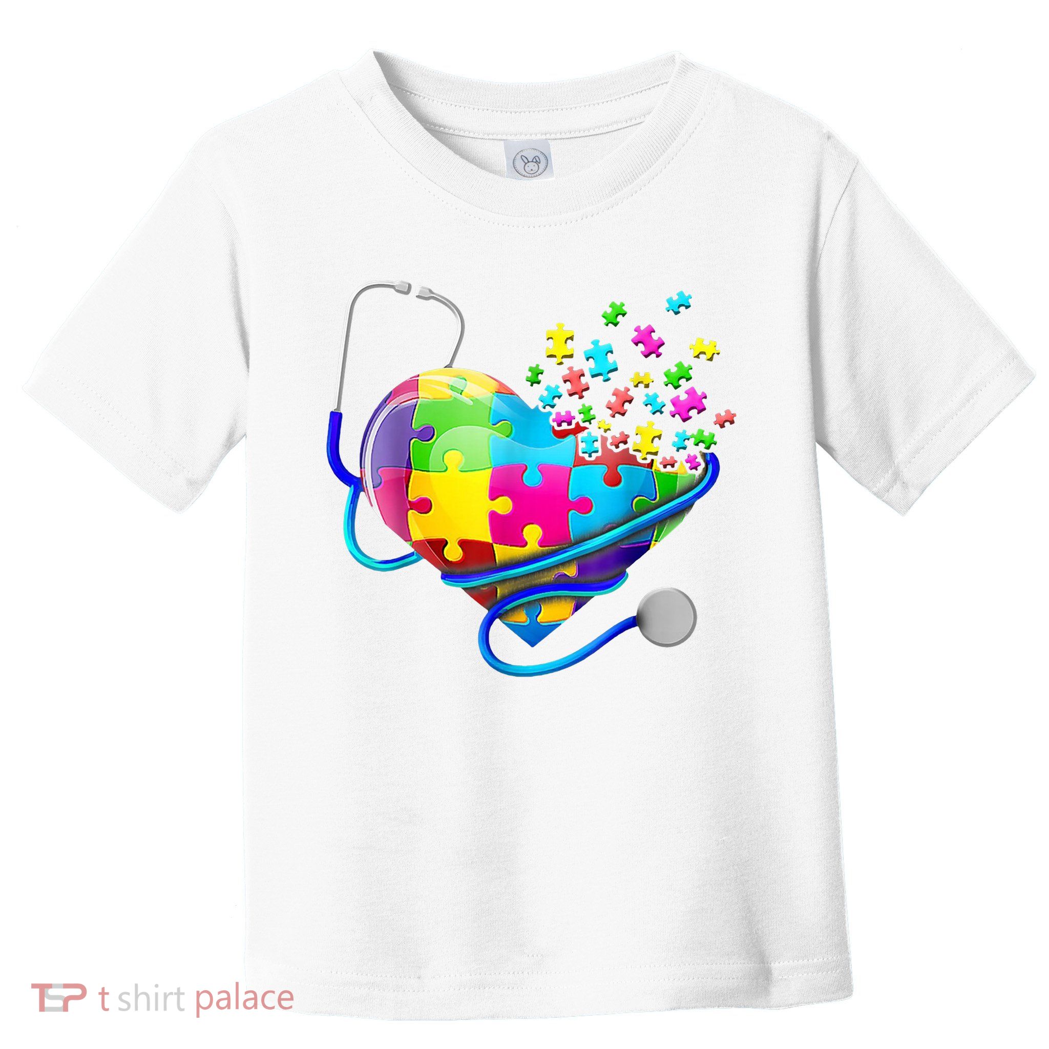 Autism Awareness Nurse Heart Toddler T-Shirt