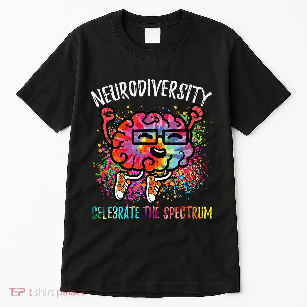 Autism Awareness Neurodiversity Celebrate The Spectrum Brain Tall T-Shirt