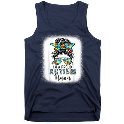 Autism Awareness Nana Supporting I'm A Proud Autism Nana Tank Top