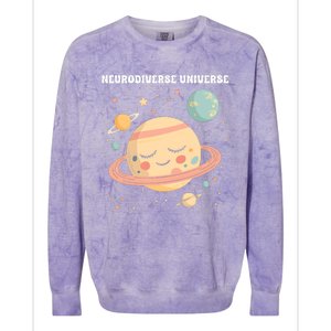 Autism Awareness Neurodiverse Colorblast Crewneck Sweatshirt