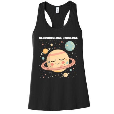 Autism Awareness Neurodiverse Women's Racerback Tank