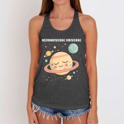 Autism Awareness Neurodiverse Women's Knotted Racerback Tank