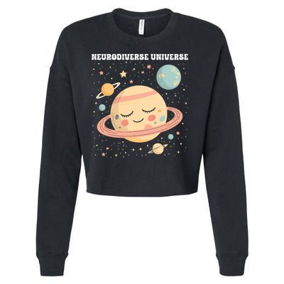 Autism Awareness Neurodiverse Cropped Pullover Crew