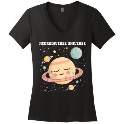 Autism Awareness Neurodiverse Women's V-Neck T-Shirt