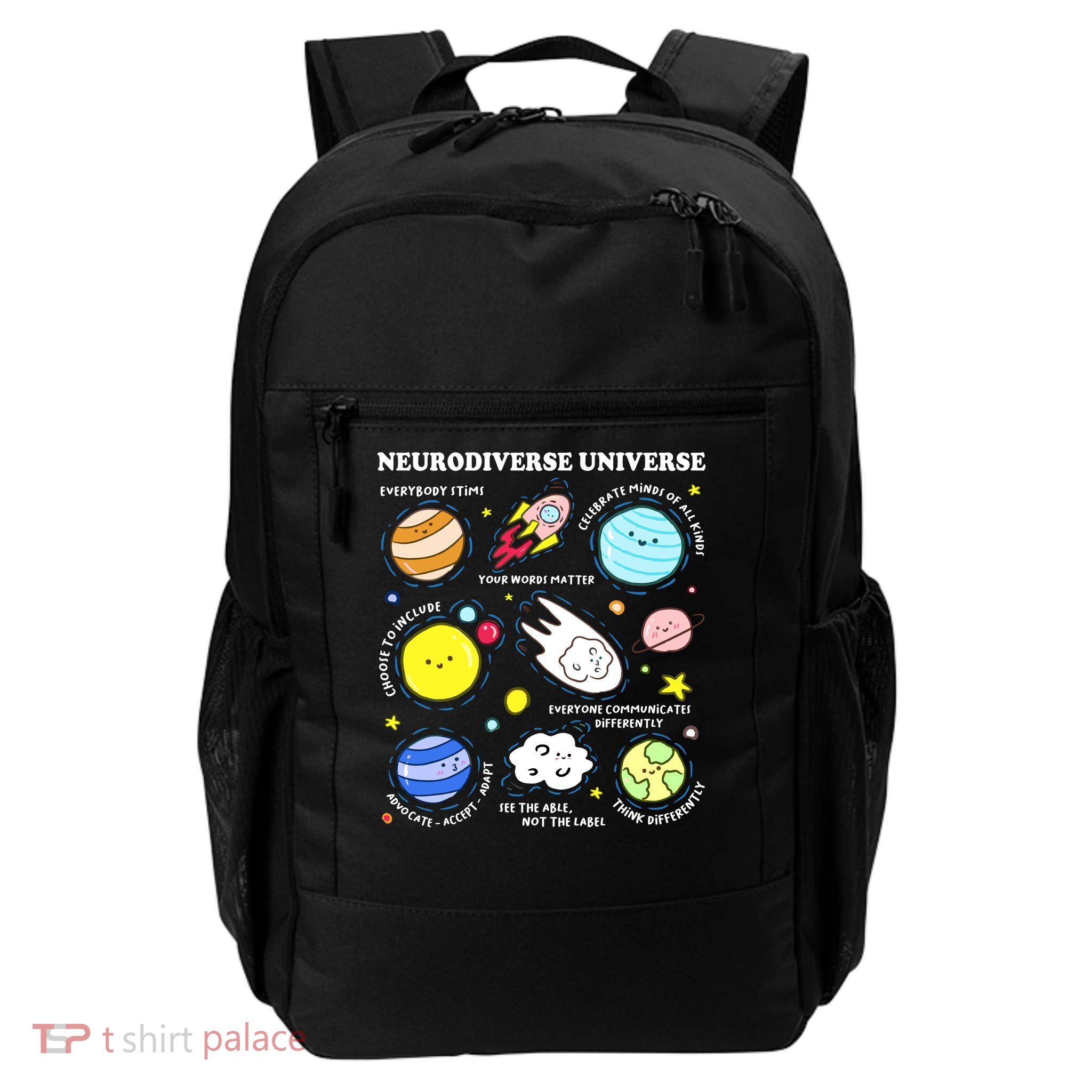 Autism Awareness Neurodiverse Universe Neurodiversity Daily Commute Backpack