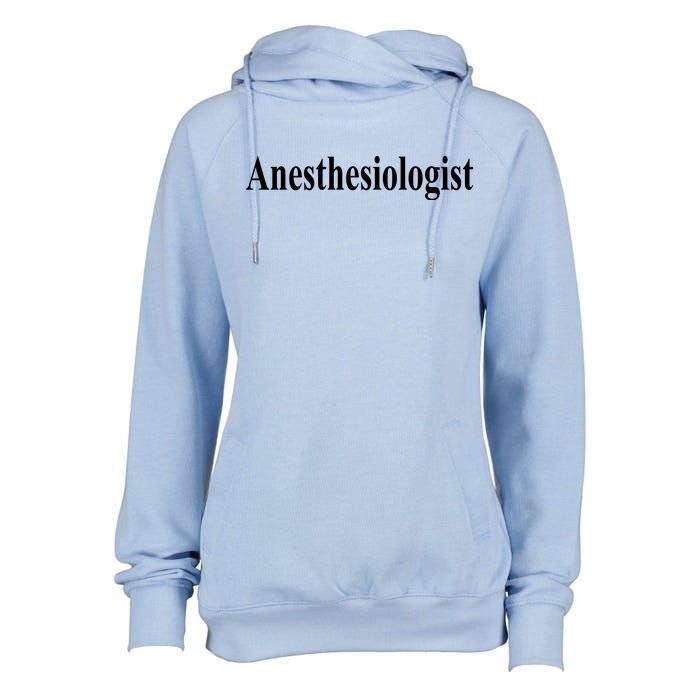 Anesthesiologist Womens Funnel Neck Pullover Hood