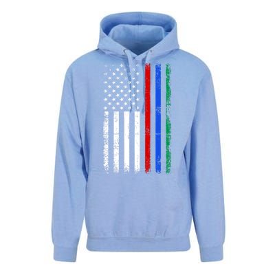 AnAmericanFlagWithMilitary,PoliceAndFirefighterStripesDesign Unisex Surf Hoodie