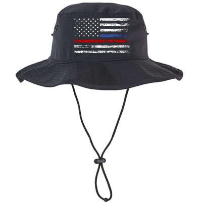 AnAmericanFlagWithPoliceAndFirefighterStripesDesign Legacy Cool Fit Booney Bucket Hat