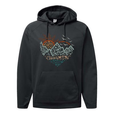 Adventure Awaits Nature Camp Lover Wanderlust Explore More Performance Fleece Hoodie