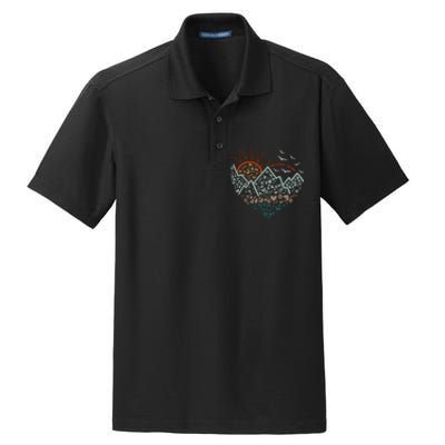 Adventure Awaits Nature Camp Lover Wanderlust Explore More Dry Zone Grid Polo