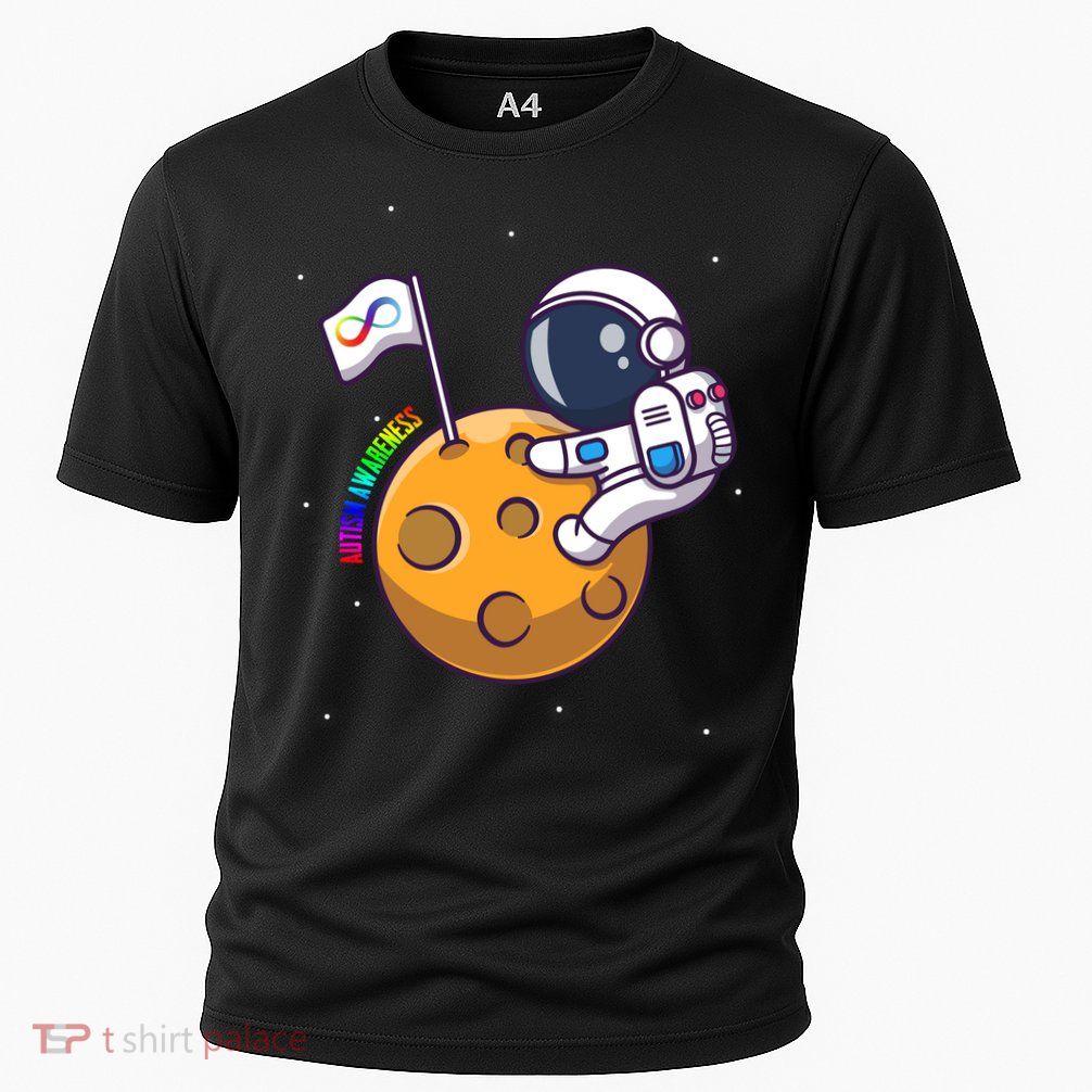 Autism Awareness Neurodiversity Astronaut Cooling Performance Crew T-Shirt
