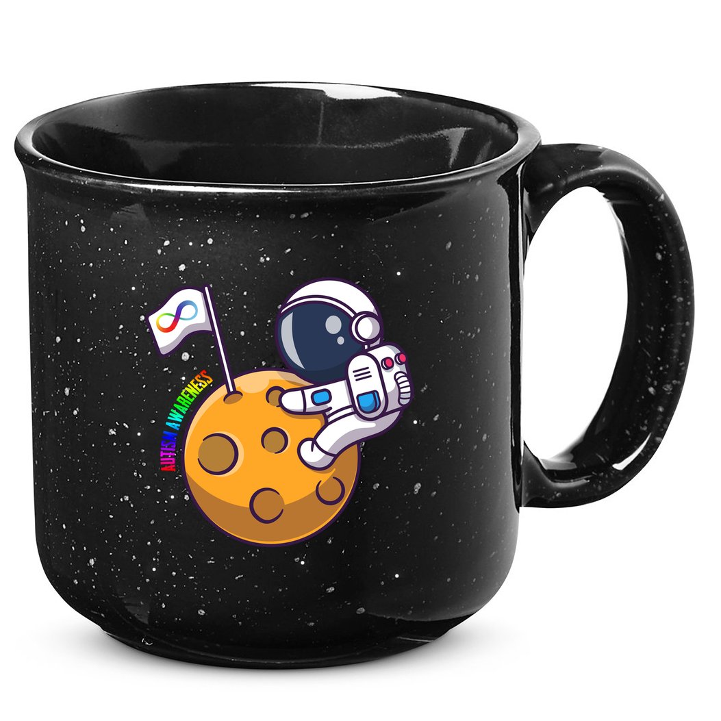 Autism Awareness Neurodiversity Astronaut 15oz Campfire Ceramic Mug