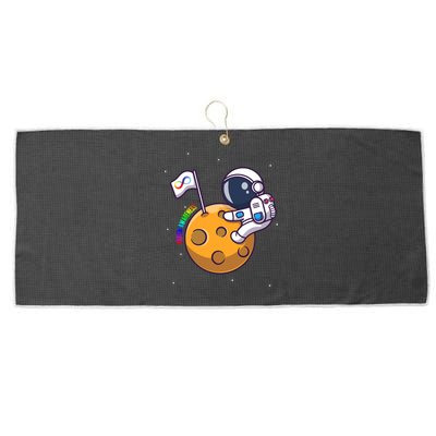 Autism Awareness Neurodiversity Astronaut Large Microfiber Waffle Golf Towel